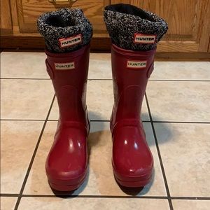 Hunter Rainboots with fleece socks